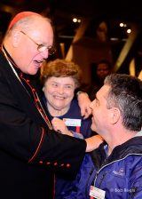 2013 Lourdes Pilgrimage - SUNDAY Cardinal Dolan Presents Malades Medals Pius X (13/71)